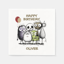 キッズモンスター誕生日 スタンダードカクテルナプキン