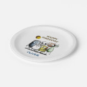 キッズモンスター誕生日 ペーパープレート (アングル)