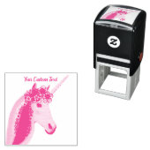 キッズユニコーンカスタムピンクセルフインクスタンプ セルフインキングスタンプ (インサイチュ)