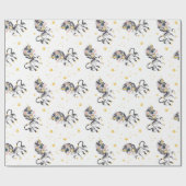 キッズユニコーンゼブラ ラッピングペーパー (フラット)