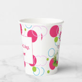 キッズユニコーンピンク誕生日メッセージ紙カップ 紙コップ (右)