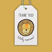 キッズライオン完全に愛らしいジャングルありがとう ギフトタグ