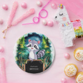 キッズラカラフルクーン誕生日 ペーパープレート (パーティー)