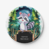 キッズラカラフルクーン誕生日 ペーパープレート (正面)