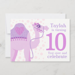 キッズラクダ10歳の誕生日招待状 招待状