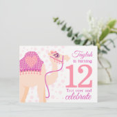 キッズラクダ12歳の誕生日招待状 招待状 (スタンド正面)