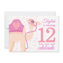 キッズラクダ12歳の誕生日招待状