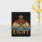 キッズラクロス誕生日8歳ラクロス8th Bir カード (黄色い花)