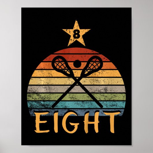 キッズラクロス誕生日8歳ラクロス8th Bir ポスター (正面)