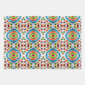 キッズラッカラフルピング紙フラットシートセット3 ラッピングペーパーシート (正面)