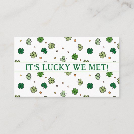 キッズラッキークローバー遊デートモマ連絡イカード コーリングカード (正面)