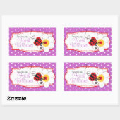 キッズラディバグ本プレートまたはid名ラベルシール 長方形シール (シート)