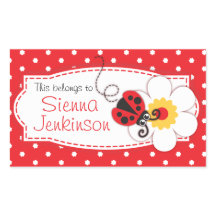 キッズラディバグ本プレートまたはid名ラベルシール