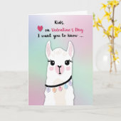 キッズラマスバレンタインデーハート カード (黄色い花)