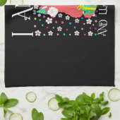 キッズラマ2歳ピンクラマ2歳 キッチンタオル (折り畳み)