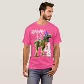 キッズラー私は4歳の誕生日Tレックス恐竜パーティー Tシャツ (正面フル)