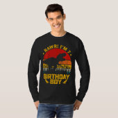 キッズラー私は7誕生日少年の恐竜レックス7 Ye Tシャツ (正面フル)