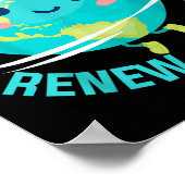 キッズリサイクル再利用更新かわいい地球の日ボー ポスター (角)