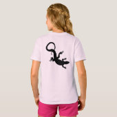 キッズリザードスウェットシャツ爬虫類アートキッズシャツ Tシャツ (裏面フル)