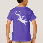 キッズリザードスウェットシャツ爬虫類アートキッズシャツ Tシャツ (裏面)