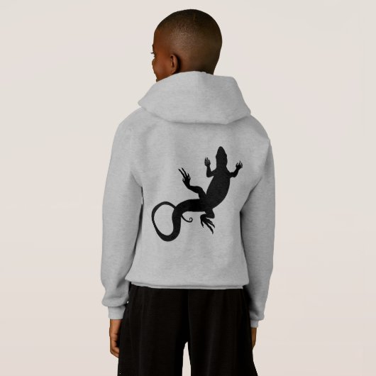 キッズリザードフード付きスウェットシャツキッズフードリザードジャケット (裏面フル)