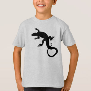 キッズリザードフード付爬虫類芸術フード付きジャケット Tシャツ