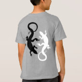 キッズリザードフード付爬虫類芸術フード付きジャケット Tシャツ (裏面)