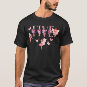 キッズリトルフェアリー女の子5th誕生日5歳ファ tシャツ