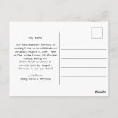 キッズリトルモンスターバースデーパーティーへの招待 ポストカード (裏面)