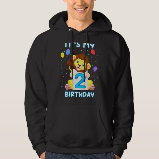 キッズリトルライオン2nd誕生日マイ誕生日 パーカ (正面)