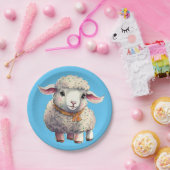 キッズリトルラムプレート7"ラウンド紙プレート ペーパープレート (パーティー)