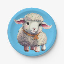 キッズリトルラムプレート7"ラウンド紙プレート