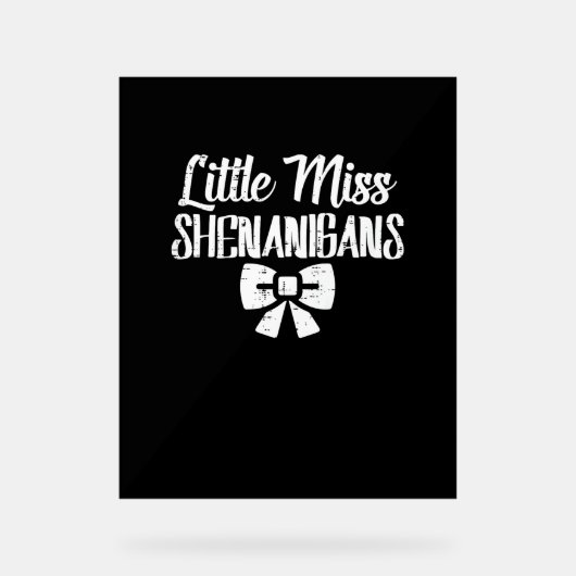 キッズリトルShenanigansかわいいSt patricks dayキ アクリルサイン (正面)