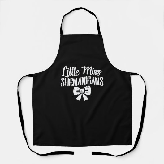 キッズリトルShenanigansかわいいSt patricks dayキ エプロン (正面)