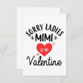 キッズリマリーレディースミミは私のバレンタインデーのギフトである 出欠カード (正面/裏面)