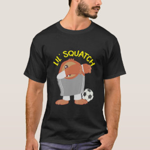 キッズリルスカッチカワイトベビービッグフットサッカー選手L Tシャツ