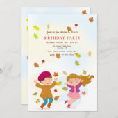 キッズリーフ遊バースデーパーティー 招待状 (正面/裏面)