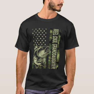 キッズリールクール孫娘カモフラージュUsa国旗B Tシャツ