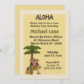 キッズルアウ(ハワイ式宴会)誕生日招待状 招待状 (正面/裏面)