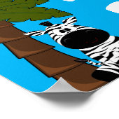 キッズルーパーソナライズされたムゼブラジャングルテーマポスター ポスター (角)