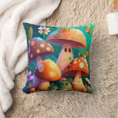 キッズルームに可愛いキノコ クッション (ブランケット)