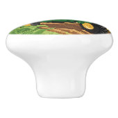 キッズルームファームトラクター機器おもしろいグリーンドロワー セラミックノブ (側面)