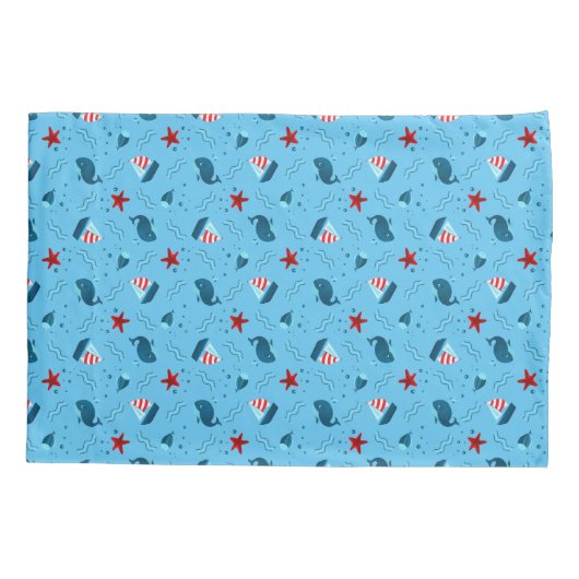 キッズルームマリーン航海のセイボートホエールヒトデ 枕カバー (裏面)