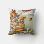 キッズルームヴィンテージ動物の部屋の装飾の枕 クッション (裏面)