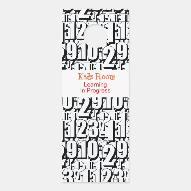 キッズルー学ム進行中/トイルーム ドアノブサイン (正面)