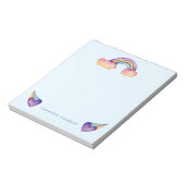 キッズレインボーウォーターカラー |名前の追加 ノートパッド (回転)