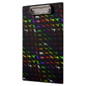 キッズレインボーカッコいいカラフルかわいい恐竜 クリップボード (左)