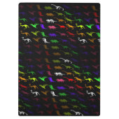 キッズレインボーカッコいいカラフルかわいい恐竜 クリップボード (裏面)