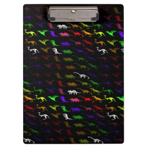 キッズレインボーカッコいいカラフルかわいい恐竜 クリップボード