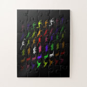 キッズレインボーカッコいいカラフルかわいい恐竜 ジグソーパズル (縦)